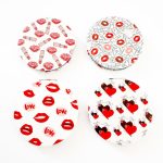 Espejo de cartera diseño labios pequeños